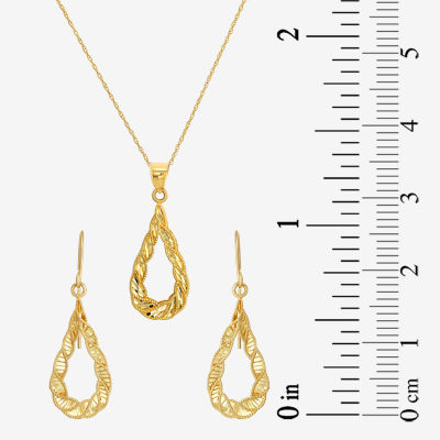 14K Gold Pear 2-pc. Jewelry Set