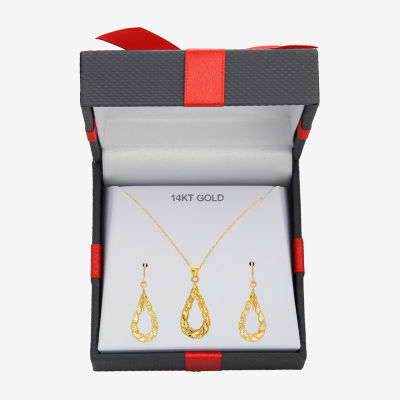 14K Gold Pear 2-pc. Jewelry Set