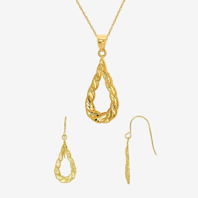 14K Gold Pear 2-pc. Jewelry Set