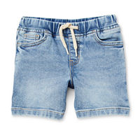 Okie Dokie Toddler & Little Boys Mid Rise Denim Short, 3t, Blue