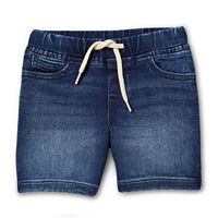 Okie Dokie Toddler & Little Boys Mid Rise Denim Short, 18 Months, Blue