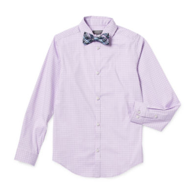Van Heusen Boys Spread Collar Long Sleeve Shirt + Tie Set