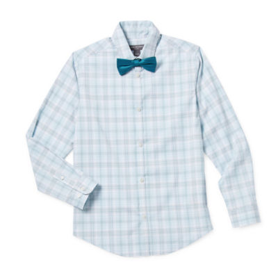 Van Heusen Little & Big Boys Spread Collar Long Sleeve Shirt + Tie Set