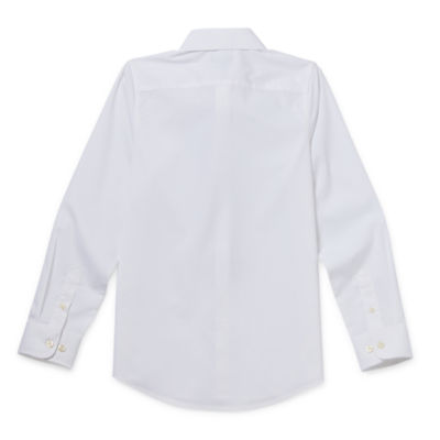 Stafford Little & Big Boys Point Collar Long Sleeve Dress Shirt