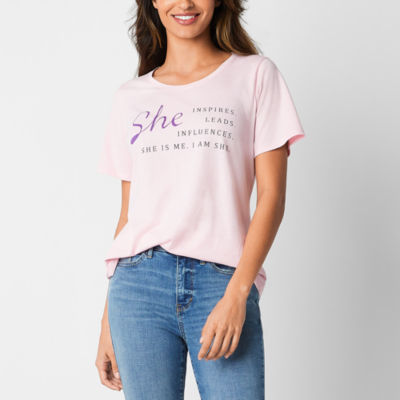 Hope & Wonder Women's History Month Short Sleeve 'She Inspires' Graphic T-Shirt