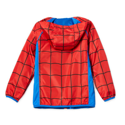 Disney Collection Little & Big Boys Water Resistant Marvel Spiderman Lightweight Raincoat