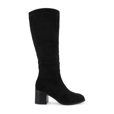 Journee Collection Womens Romilly Stacked Heel Dress Boots
