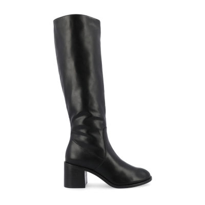 Journee Collection Womens Romilly Stacked Heel Dress Boots