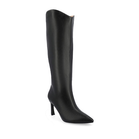 Journee Collection Womens Rehela Stiletto Heel Dress Boots, 8 Medium, Black