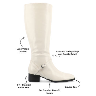 Journee Collection Womens Rhianah Stacked Heel Dress Boots