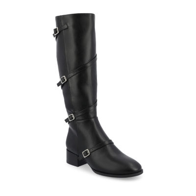 Journee Collection Womens Elettra Stacked Heel Dress Boots