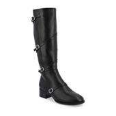 Journee Collection Womens Lelanni Extra Wide Calf Stacked Heel Riding Boots  - JCPenney