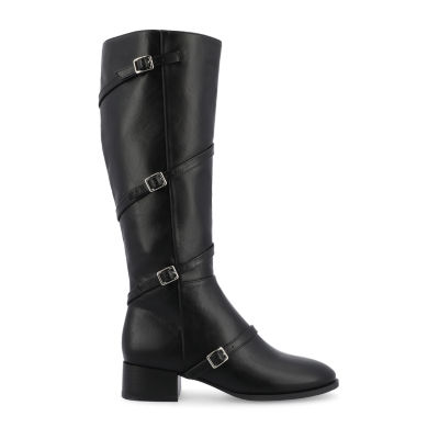 Journee Collection Womens Elettra Stacked Heel Dress Boots