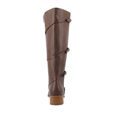 Journee Collection Womens Elettra Stacked Heel Dress Boots