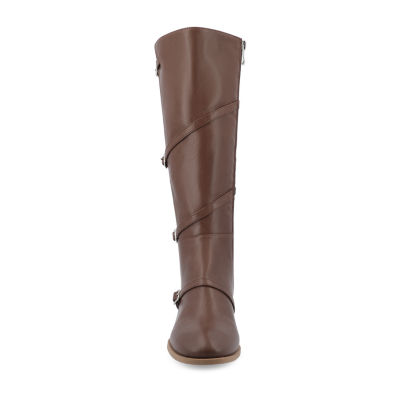 Journee Collection Womens Elettra Stacked Heel Dress Boots