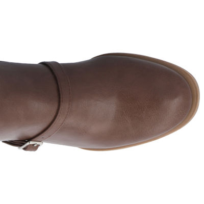 Journee Collection Womens Elettra Stacked Heel Dress Boots
