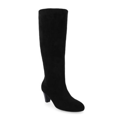 Journee Collection Womens Jovey Stacked Heel Dress Boots