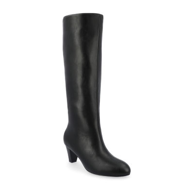 Journee Collection Womens Jovey Stacked Heel Dress Boots