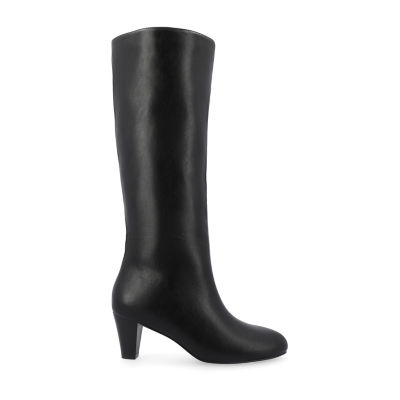 Journee Collection Womens Jovey Stacked Heel Dress Boots