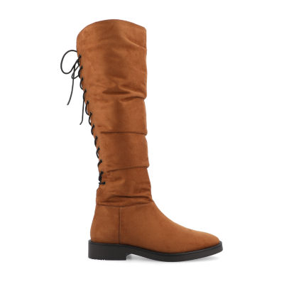Journee Collection Womens Mirinda Stacked Heel Slouch Boots