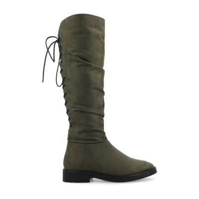 Journee Collection Womens Mirinda Stacked Heel Slouch Boots