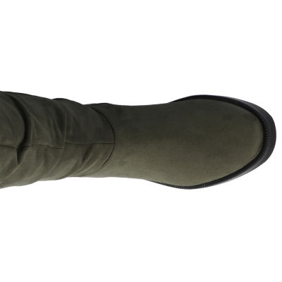 Journee Collection Womens Mirinda Stacked Heel Slouch Boots