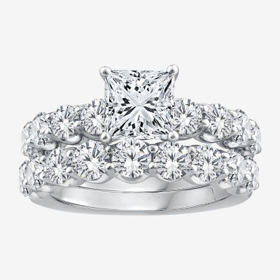 DPTALR 2PC Ring Bridal Zircon Diamond Elegant Engagement Wedding