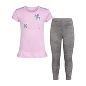 adidas Little Girls 2-pc. Pant Set, Color: Wonder Blue - JCPenney