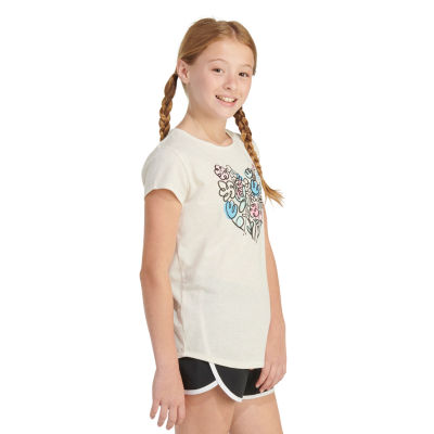 adidas Big Girls Crew Neck Short Sleeve Graphic T-Shirt