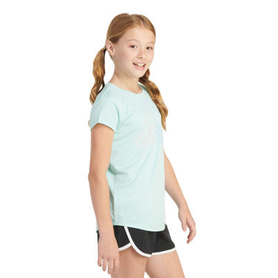 adidas Big Girls Round Neck Short Sleeve Graphic T-Shirt