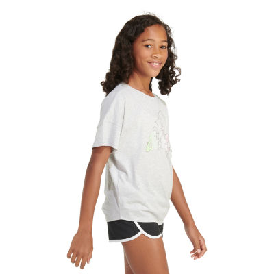 adidas Big Girls Crew Neck Short Sleeve Graphic T-Shirt