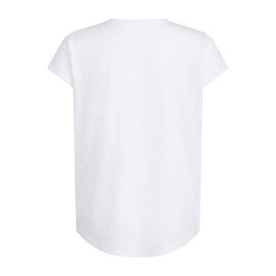 adidas Big Kid Girls Crew Neck Short Sleeve Regular Fit Graphic T-Shirt