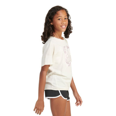 adidas Big Girls Crew Neck Short Sleeve Graphic T-Shirt