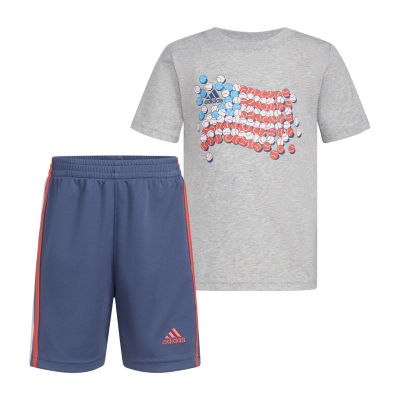 adidas Little Boys 2-pc. Short Set