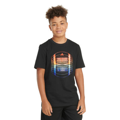 adidas Little Boys Crew Neck Short Sleeve Graphic T-Shirt