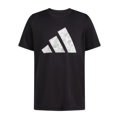 adidas Big Boys Husky Crew Neck Short Sleeve Graphic T-Shirt