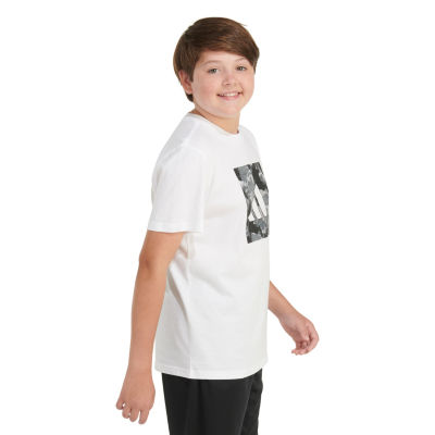 adidas Big Boys Round Neck Short Sleeve Graphic T-Shirt
