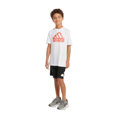 adidas Big Boys Crew Neck Short Sleeve Graphic T-Shirt