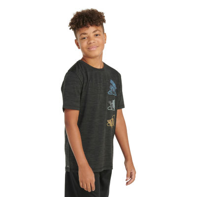 adidas Big Boys Crew Neck Short Sleeve Graphic T-Shirt