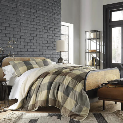 Linden Street Sierra Plush to Faux Fur Reversible Comforter JCPenney