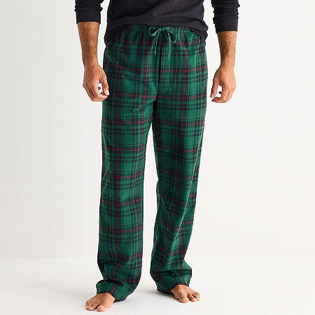 St. John's Bay Mens Microfleece Pajama Pants In Green