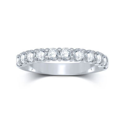 1 CT.T.W. Natural Diamond 14K White Gold Band