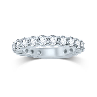 2 CT.T.W. Natural Diamond 14K White Gold Eternity Band