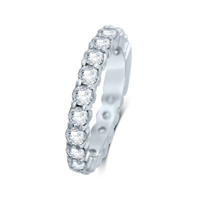 2 CT.T.W. Natural Diamond 14K White Gold Eternity Band