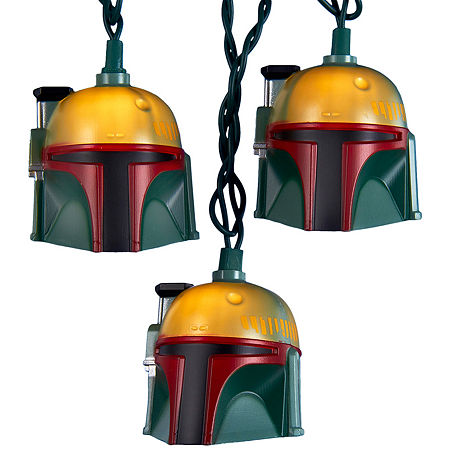 Kurt Adler Star Wars Boba Fett Helmet Light Set, One Size, Multiple Colors