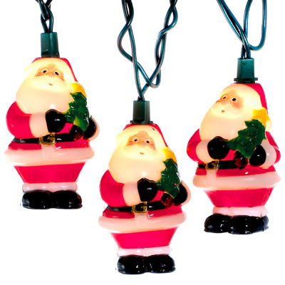 Kurt Adler Santa With Christmas Tree Light Set