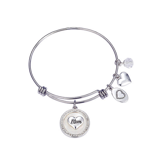 Footnotes Mom Stainless Steel Heart Bangle Bracelet - JCPenney