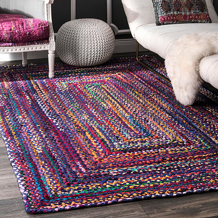 NuLoom Hand Braided Tammara Rug, One Size, Blue