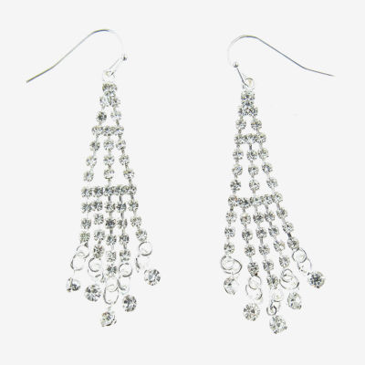 Vieste Rosa Crystal Chandelier Earrings, Color Silver JCPenney