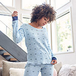 Champion Thermal Womens Crew Neck Long Sleeve 2-pc. Pant Pajama Set